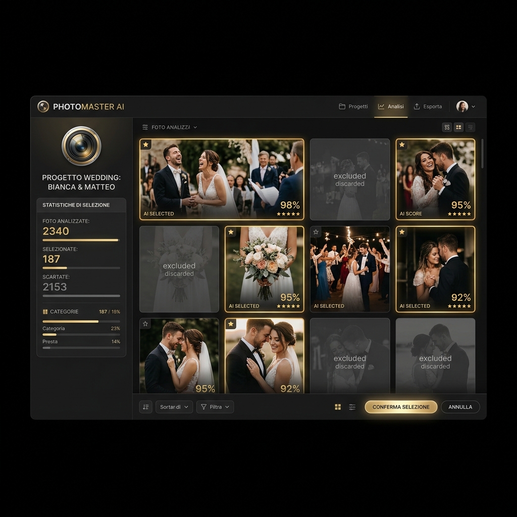 AI Selezione intelligente delle fotografie