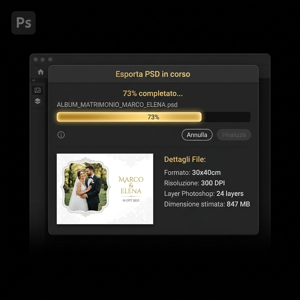 Export PSD con layer Photoshop